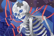 Abstract Skeleton Illustration
