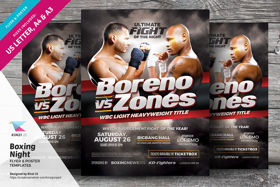 Boxing Night Flyer & Poster Template