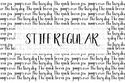 Stiff Regular Font