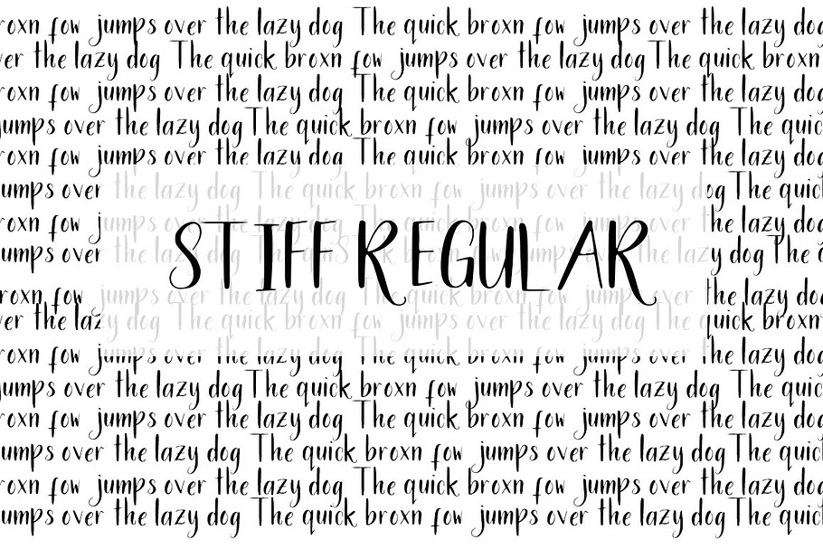Stiff Regular Font