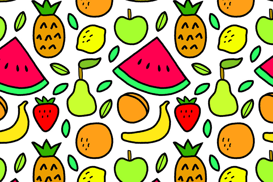 Simple fruits seamless pattern in Patterns - product preview 8