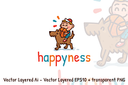 Happyness logo design