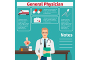 General physician and medical equipment icons