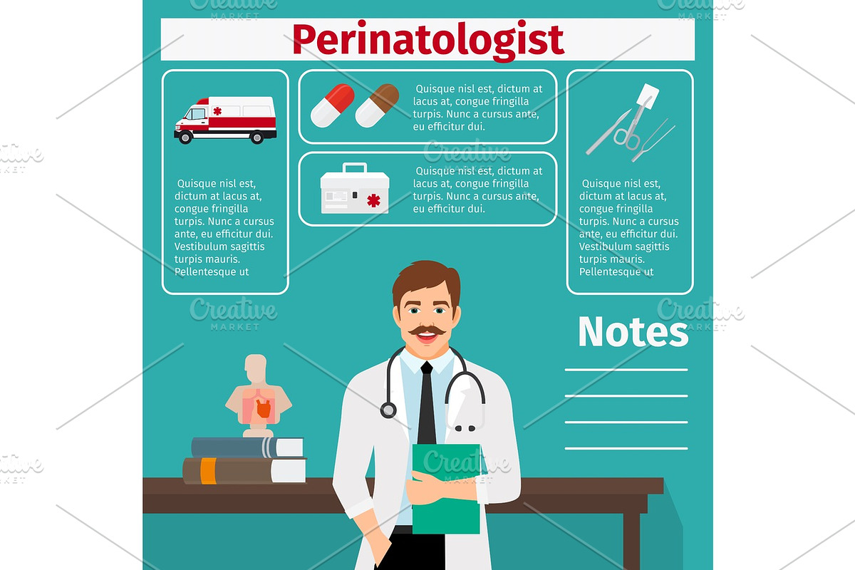 Perinatologist and medical equipment icons in Objects - product preview 8