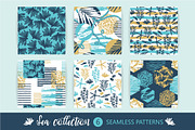 6 sea seamless patterns