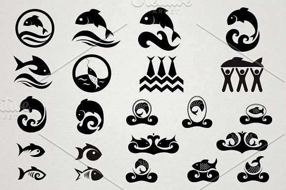 Stylization of animals, fish, birds. in Objects - product preview 7