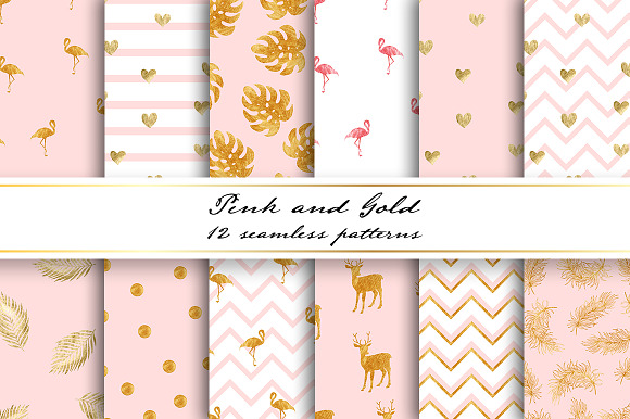 Gold collection. Seamless patterns in Patterns - product preview 2