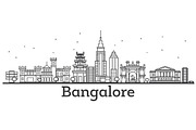 Outline Bangalore Skyline