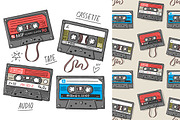 Pattern and set "Cassette tapes"