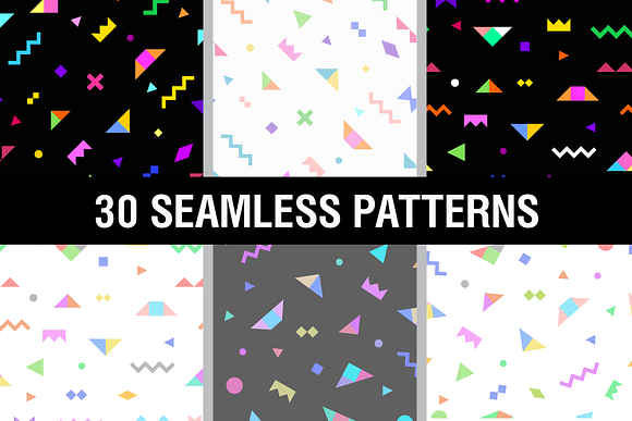 30 Memphis patterns in Patterns - product preview 1