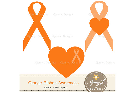 Orange Ribbon Awareness DigitalPaper in Patterns - product preview 1