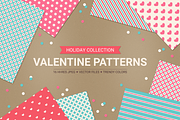 Valentine seamless patterns