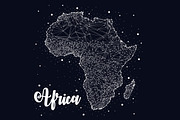 Africa, map, constellation