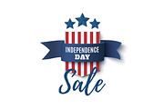 Independence Day sale background, 4th of July template.