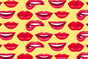 Trendy Sweet Lips Pattern