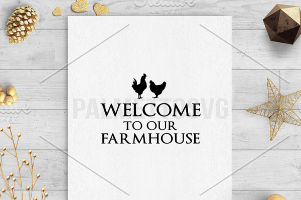 welcome to our farmhouse svg clip