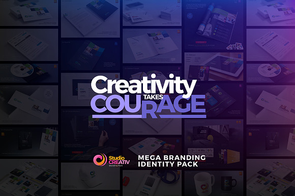 Creative Mega Branding ID Pack in Branding Mockups - product preview 8