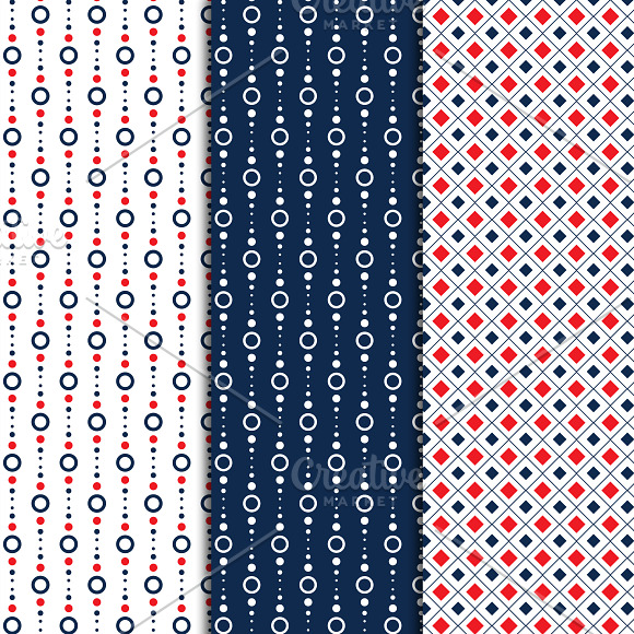 Blue and Red Geometric Patterns in Patterns - product preview 4