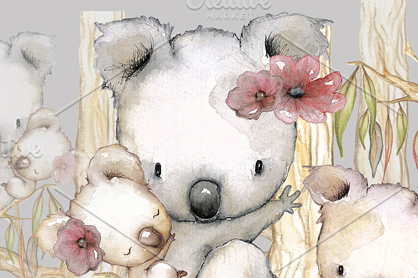 Koala Clipart Watercolor