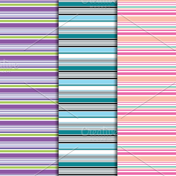 Stripes Digital Paper Pack in Patterns - product preview 1