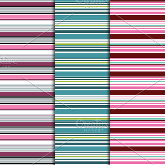 Stripes Digital Paper Pack in Patterns - product preview 3