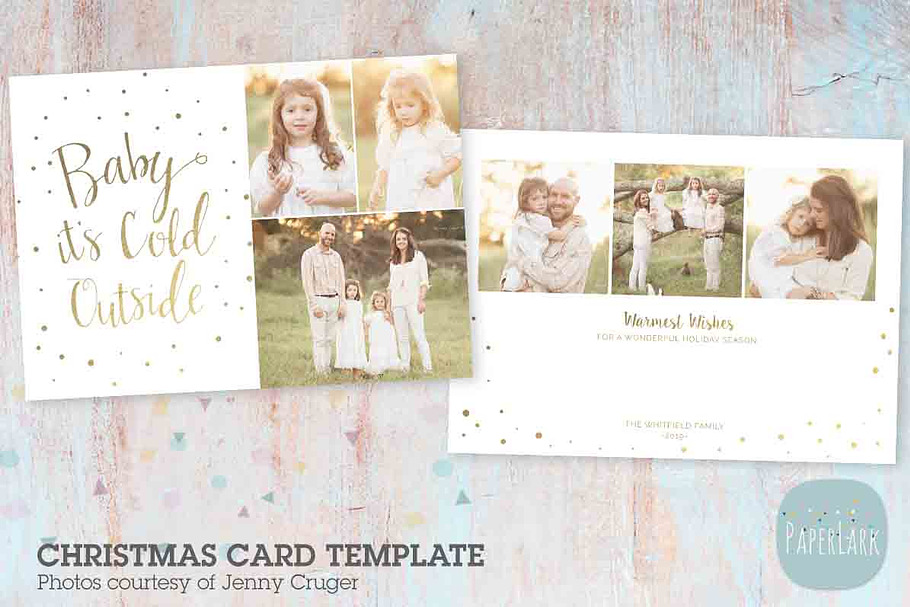 AC073 Christmas Card in Postcard Templates - product preview 8