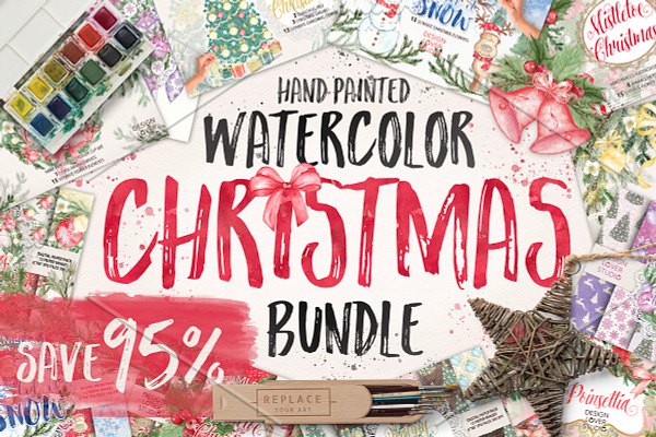 Watercolor Christmas Bundle Extended