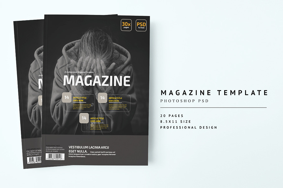 Magazine Template 01 in Magazine Templates - product preview 8