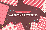 Valentine seamless patterns