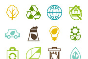 Ecology set of environment icons.