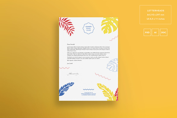 Branding Pack | Pool Party in Branding Mockups - product preview 1