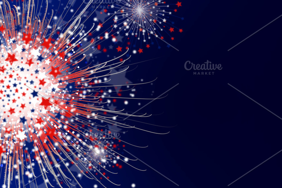 Firework background design in Illustrations - product preview 8
