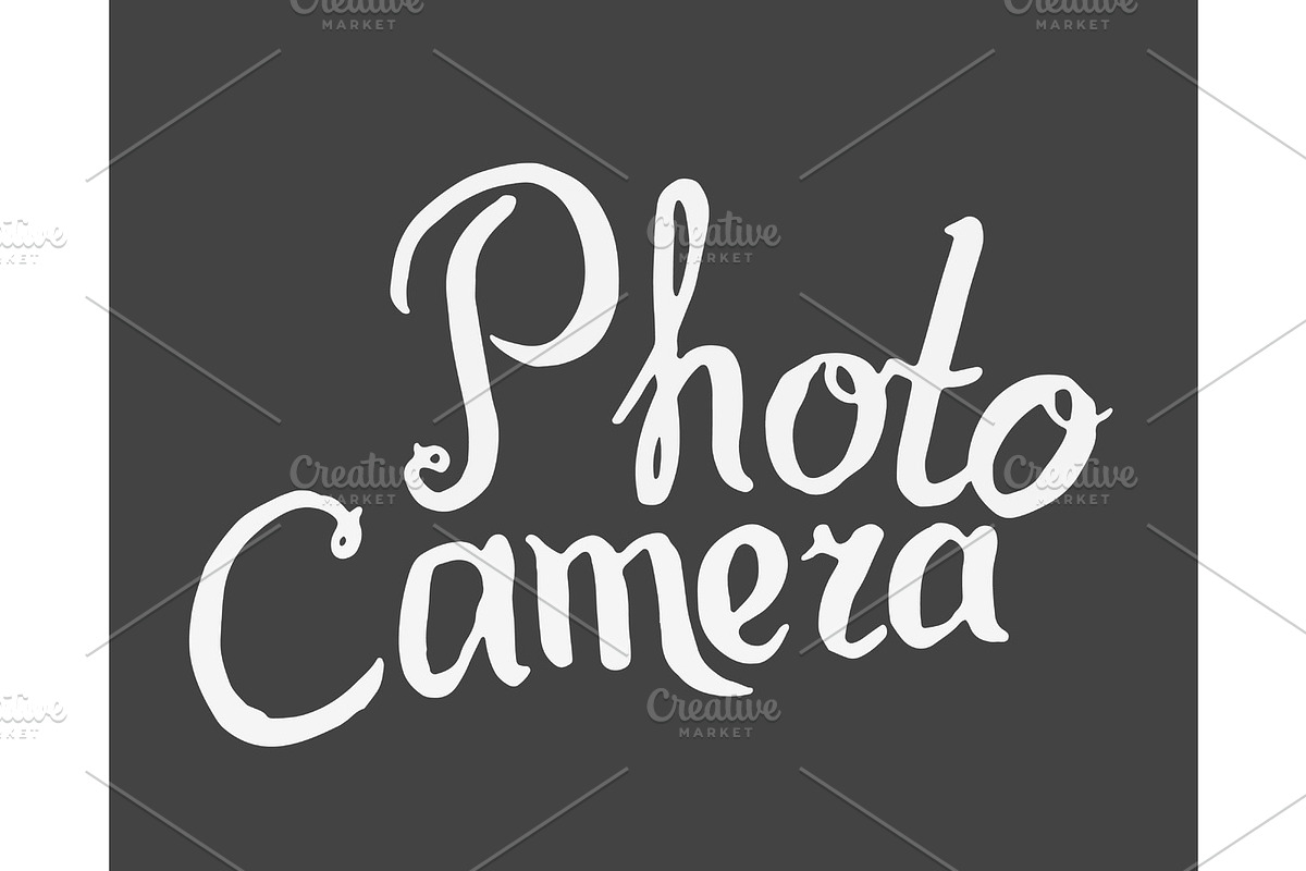 Photo camera inscription in Illustrations - product preview 8