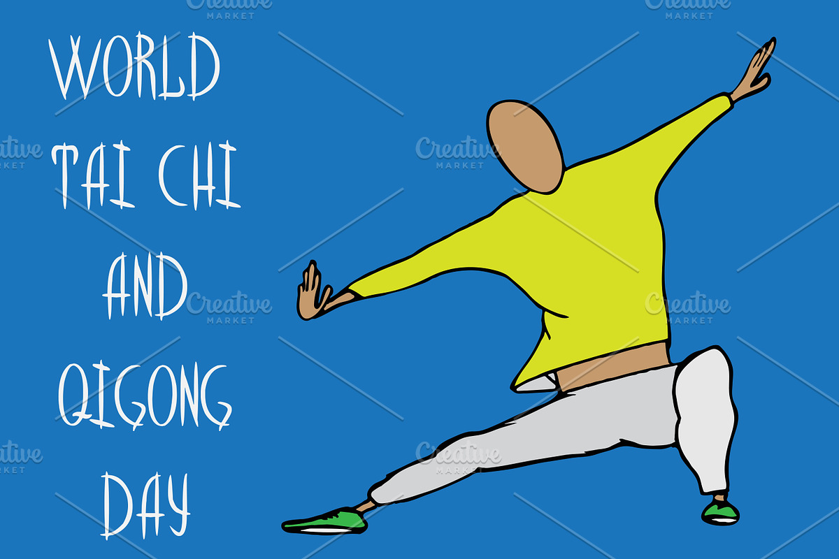 World thai chi and qigong day in Illustrations - product preview 8