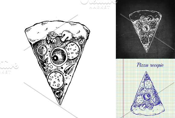 Slice of pizza in Illustrations - product preview 2