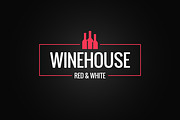 wine bottles logo design background