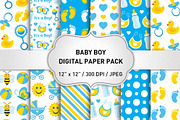 Baby Boy Patterns/Baby Digital Paper