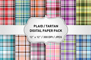 Plaid Digital Paper / Plaid Patterns