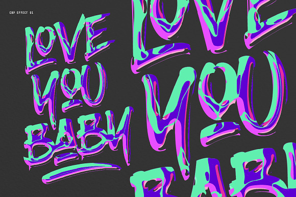 ABSTRACT PAINT TEXT EFFECTS in Photoshop Layer Styles - product preview 2