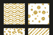 Glitter patterns set for cards