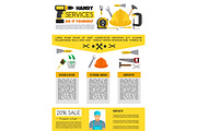 Vector landing page for home repair handy service