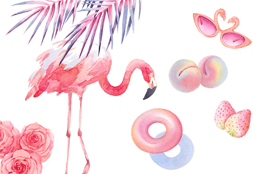 Pink watercolour collection №2