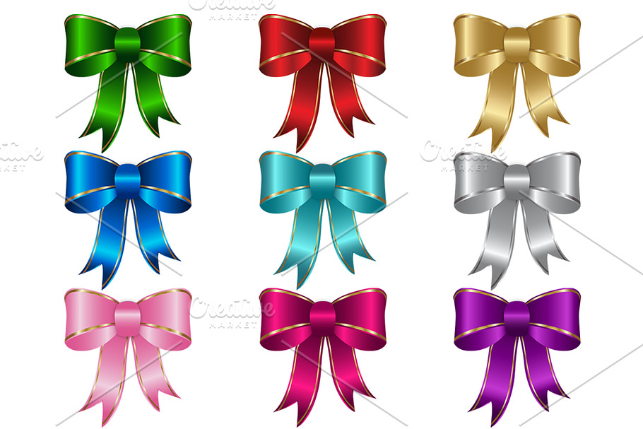 Bows Clip Art in Illustrations - product preview 8