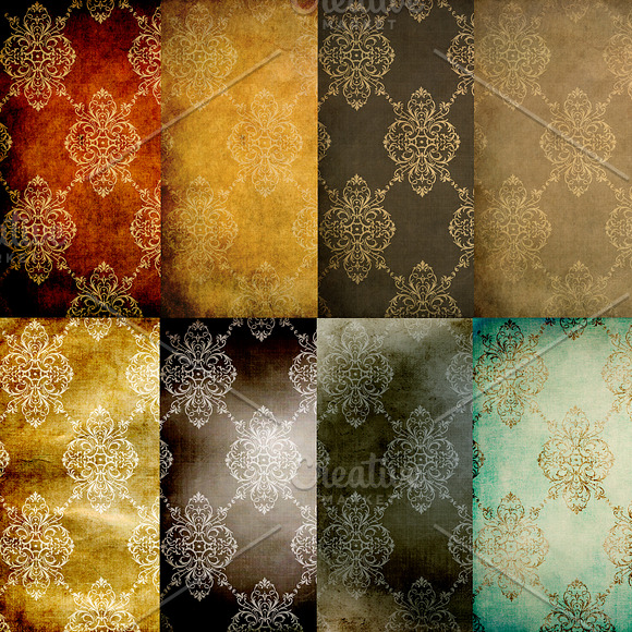 Vintage Damask Background Patterns in Patterns - product preview 1