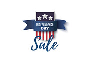 Independence Day sale background, 4th of July template.