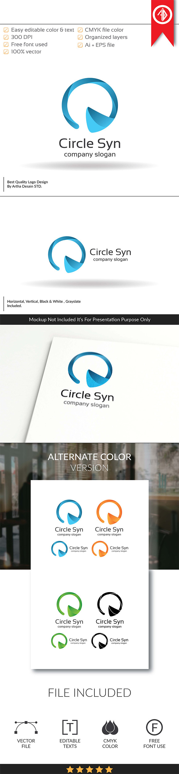Circle SYN - Logo Template in Logo Templates - product preview 4