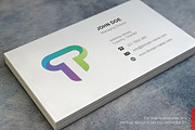 T Logo and Simple Business Card