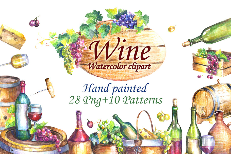 Watercolor Wine Collection