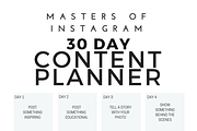 30 Day Instagram Content Planner