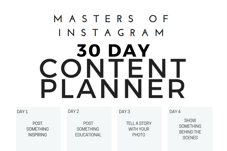 30 Day Instagram Content Planner in Instagram Templates - product preview 8